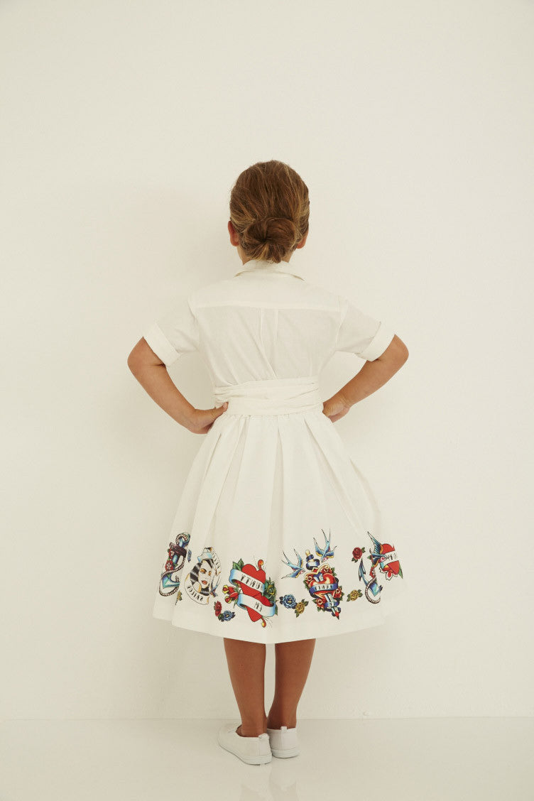
                  
                    Charlie Dress - Fifties Tattoo Print
                  
                