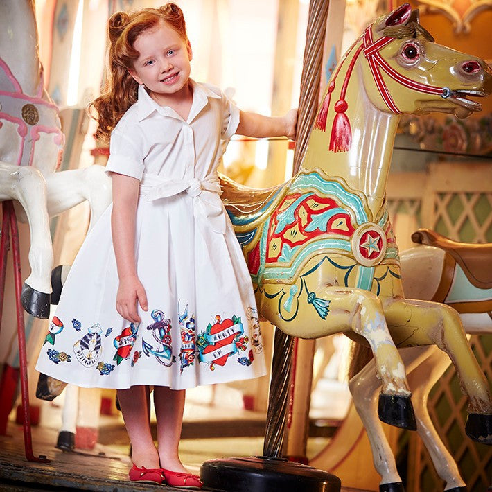 
                  
                    Charlie Dress - Fifties Tattoo Print
                  
                